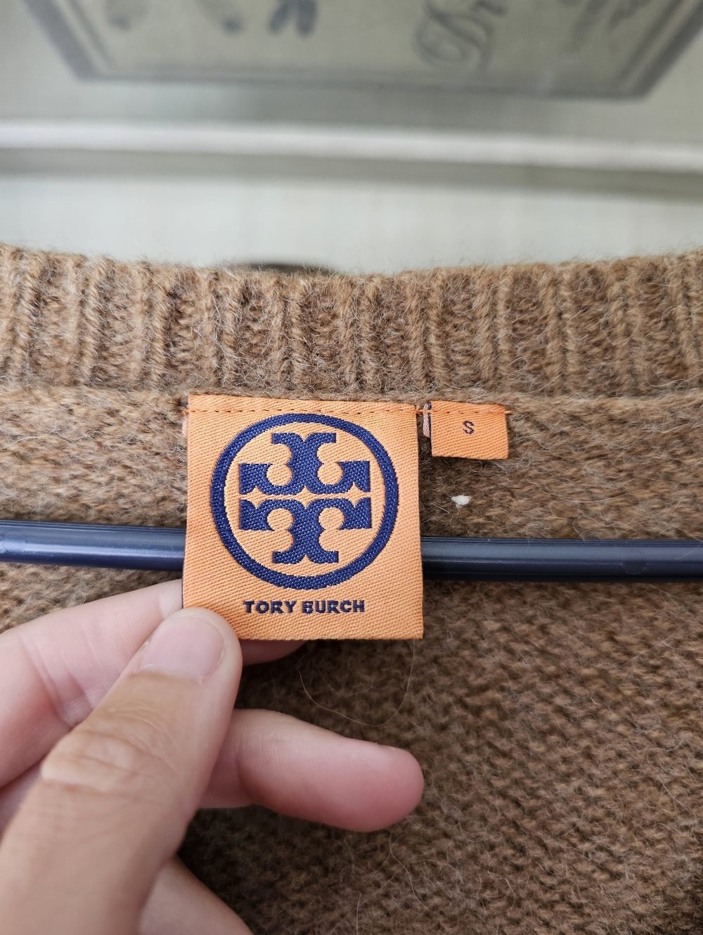 Tory Burch Alpaca Wool Blend V Neck Striped Fair Isle Sweater Small - Picture 10 of 13